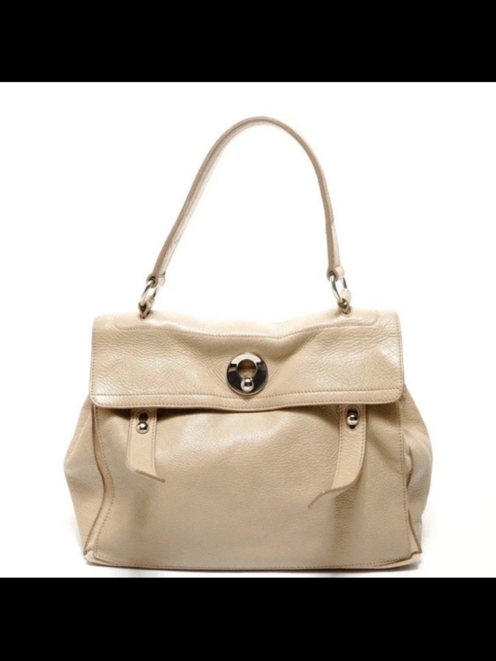 Yves Saint Laurent Beige Leather Shoulder Bag